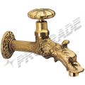 ventil záhradný ornamentálny, mosadzný, s kolieskom, 1/2"
